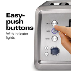 Digital 4 Slice Toaster, Stainless Steel