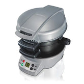 Breakfast Sandwich Maker with Timer, Silver