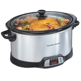 8 Quart Programmable Countdown Slow Cooker, Silver
