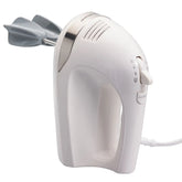 6 Speed Hand Mixer with Snap-On Case White