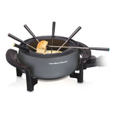 Fondue Pot, Gray and Black