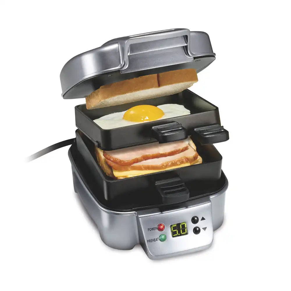 Sandwich Stacker™ Hot Sandwich Maker, Silver