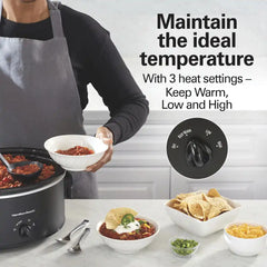 7 Quart Slow Cooker with Folding Handles