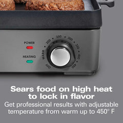 Hamilton Beach® Professional Cast Iron Electric Grill with Removable Cooktop