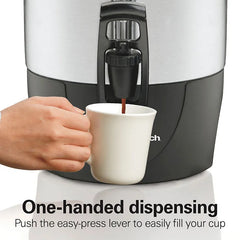 40 Cup Coffee Urn, Black & Stainless