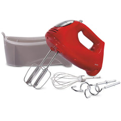 Hand Mixer with Snap-On Case and Dough Hooks