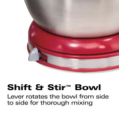 6 Speed Classic Stand Mixer, Red